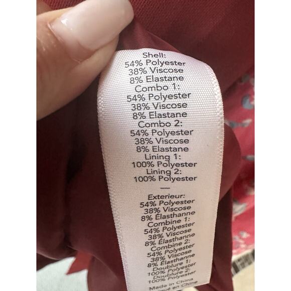 Elizabeth & James Riza Color Block Cut Away Sheath Dress Red Blue Sz 6 ASO Prepp - Picture 14 of 14